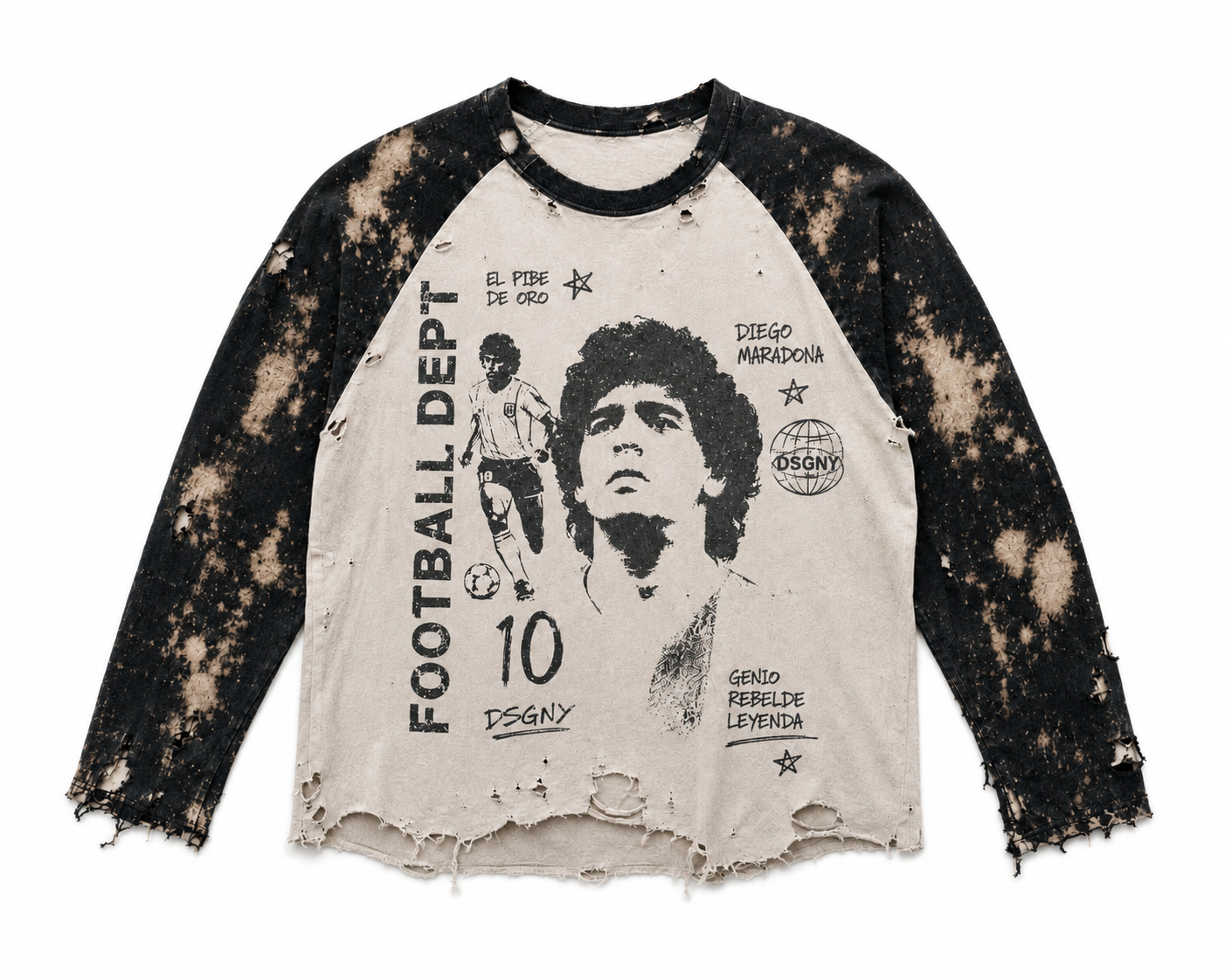 Disegny t-shirt long Maradona 01