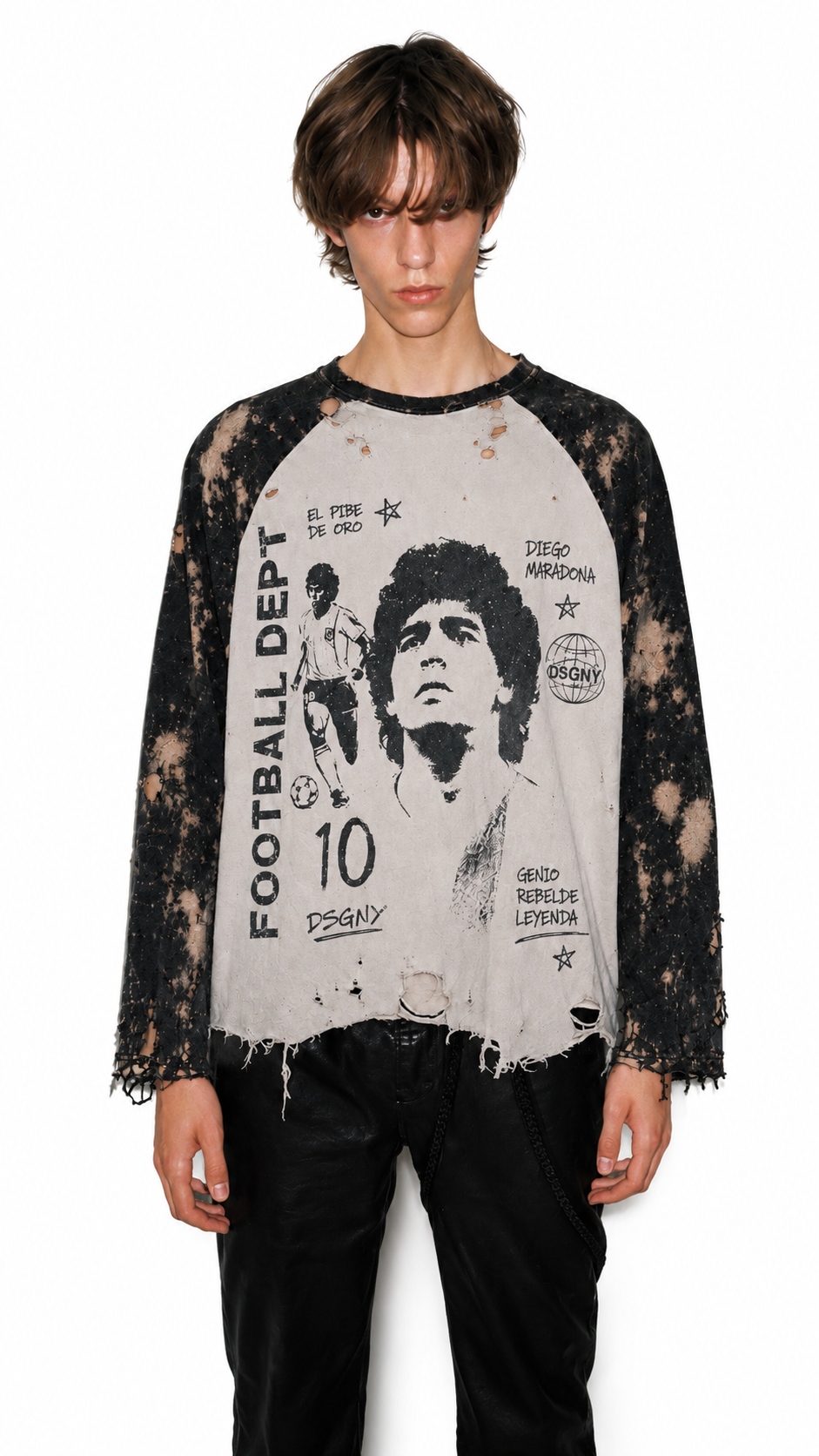 Disegny t-shirt long Maradona 01