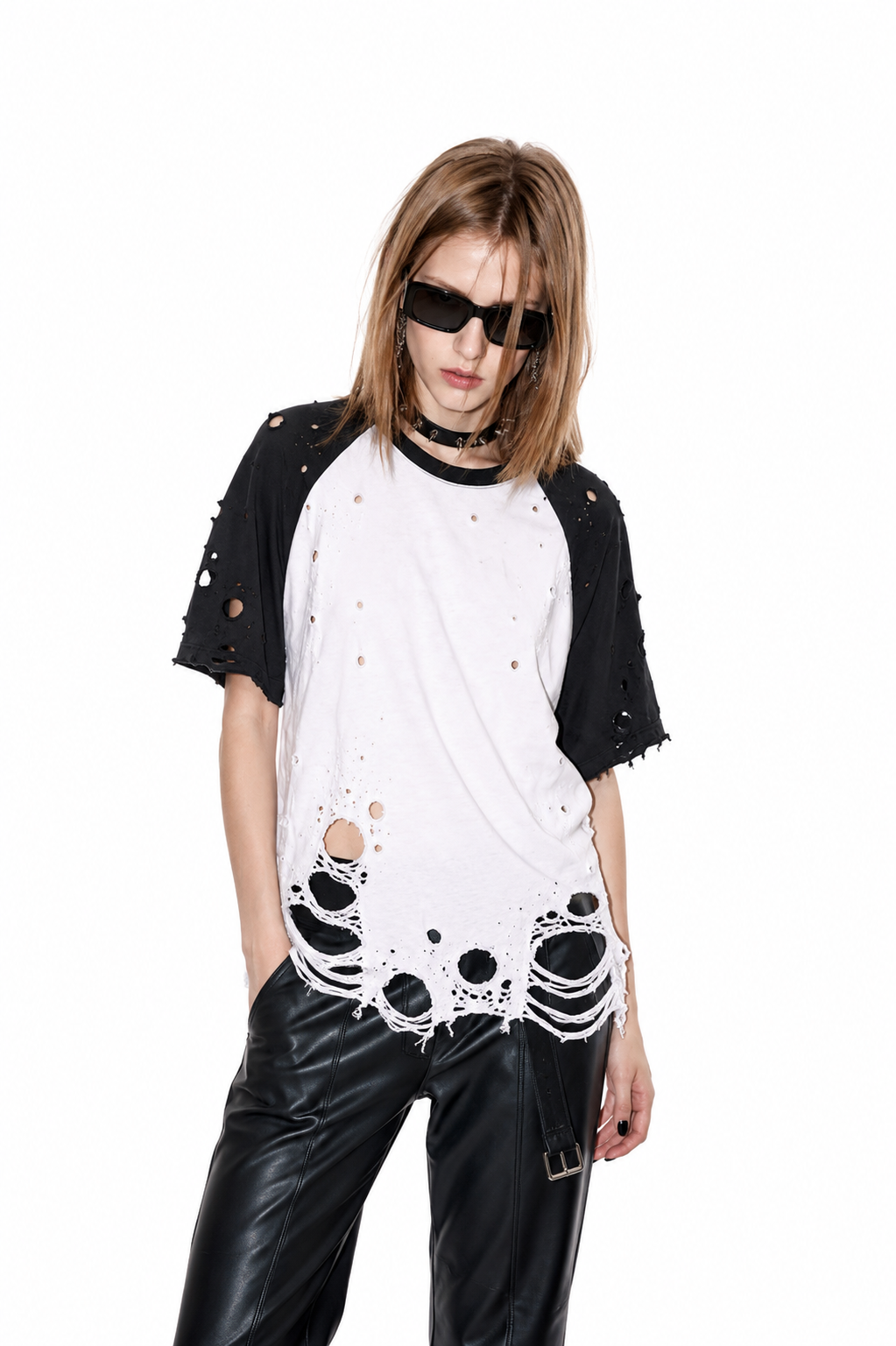 Disegny t-shirt basic black/white